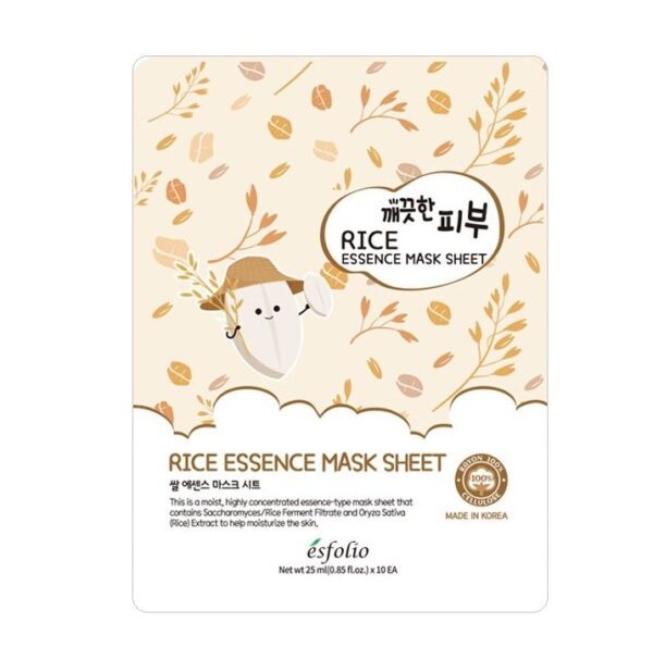 ESFOLIO Pure Skin Essence Mask Sheet - Rice