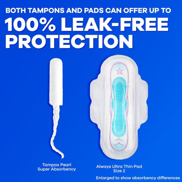 Tampax Pearl Tampons, with LeakGuard Braid