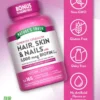Nature's Truth Hair, Skin & Nails Vitamin | 5000 mcg Biotin | 165 Softgels | with Collagen | Non-GMO & Gluten Free Supplement