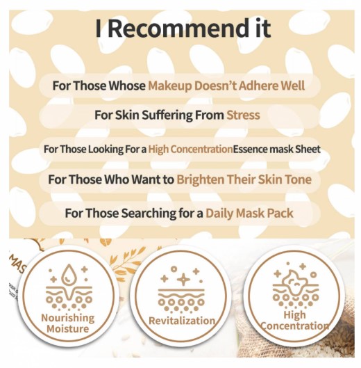 ESFOLIO Pure Skin Essence Mask Sheet - Rice