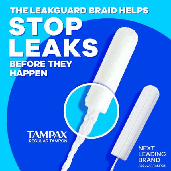 Tampax Pearl Tampons, with LeakGuard Braid