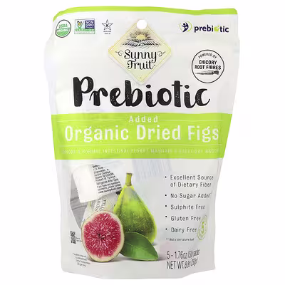 Sunny Fruit, Organic Dried Figs With Added Prebiotics, 5 Packs, 1.76 oz (50 g) Each Sunny Fruit, Organic Dried Figs With Added Prebiotics, 5 Packs, 1.76 oz (50 g) Each