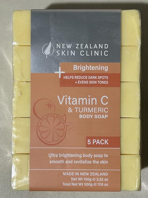 New Zealand Skin Clinic Men's Soap 5 Bars - Turmeric & Shea Butter Bar Soap