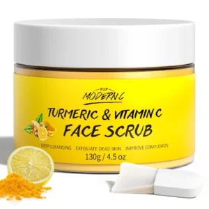 Vitamin C Turmeric Face Scrub Exfoliator for Blackheads and Dark Spots 130g