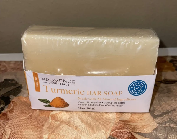 Enriched with natural turmeric to help promote smoother, brighter-looking skin Gentle cleansing formula removes impurities without drying the skin All-natural ingredients suitable for face, body, and hands Moisture-friendly soap helps maintain soft, healthy-feeling skin Large 10 oz long-lasting bar with a mild, refreshing scent Suitable for daily use and all skin types Enriched with natural turmeric to help promote smoother, brighter-looking skin Gentle cleansing formula removes impurities without drying the skin All-natural ingredients suitable for face, body, and hands Moisture-friendly soap helps maintain soft, healthy-feeling skin Large 10 oz long-lasting bar with a mild, refreshing scent Suitable for daily use and all skin types